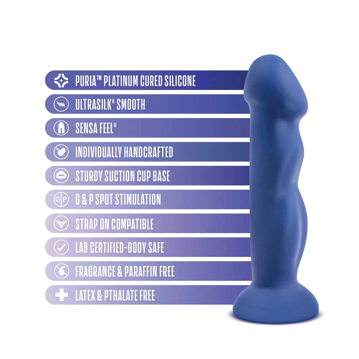 Avant® D12 Suko – Indigo - Dildos - by BLUSH - The Pink Case Sex Shop