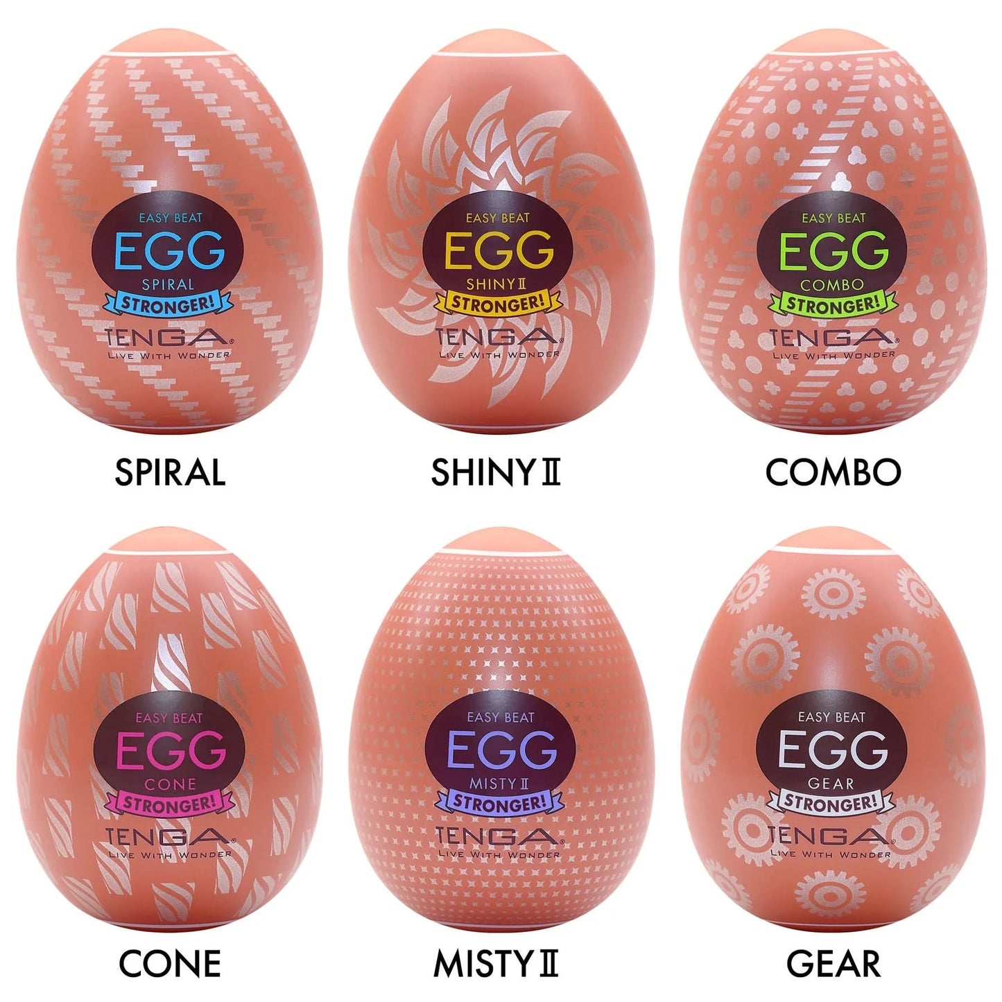 EGG Variety Pack - Hard Boiled II - Masturbators - by TENGA - The Pink Case Sex Shop