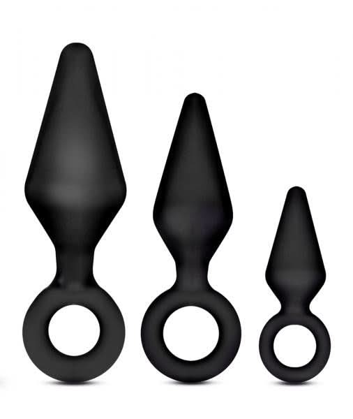 Luxe By Blush® | Night Rimmer Kit Black Anal Plug With Handle - Anal Plugs - by Blush Novelties - The Pink Case Sex Shop