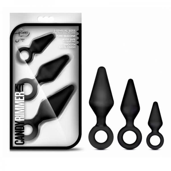 Luxe By Blush | Night Rimmer Kit Black Anal Plug With Handle - The Pink Case Sex Shop Luxe By Blush | Night Rimmer Kit Black Anal Plug With Handle - The Pink Case Sex Shop