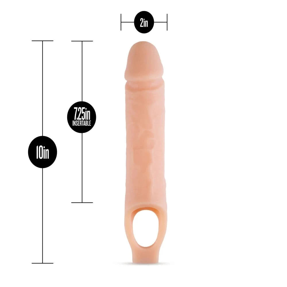 Performance PLUS Cock Sheath Penis Extender 10″ – Vanilla - Penile Extension and Sleeves - by BLUSH - The Pink Case Sex Shop