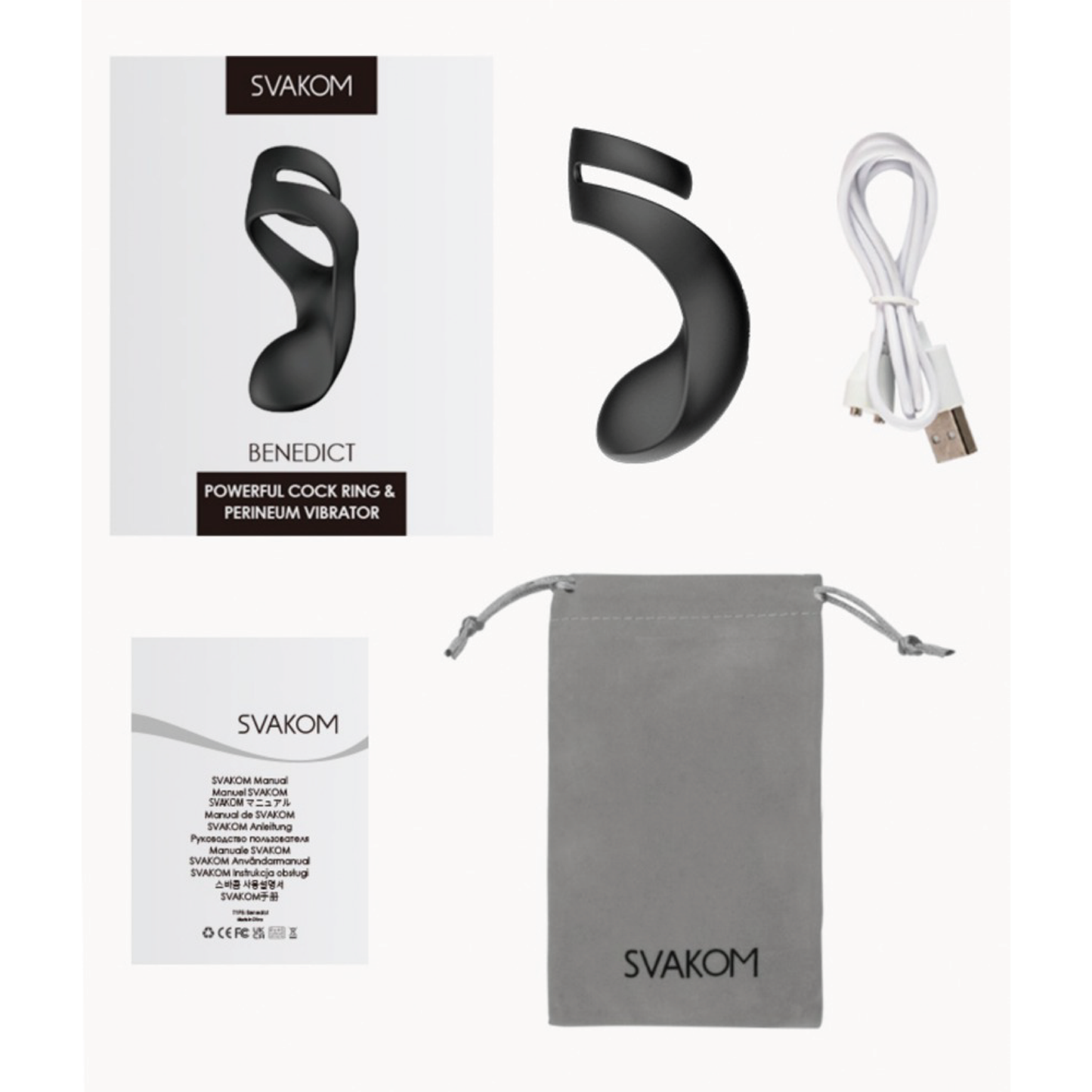 Perineum Stimulator with Penis Ring Svakom Benedict - Cock Rings - by SVAKOM - The Pink Case Sex Shop