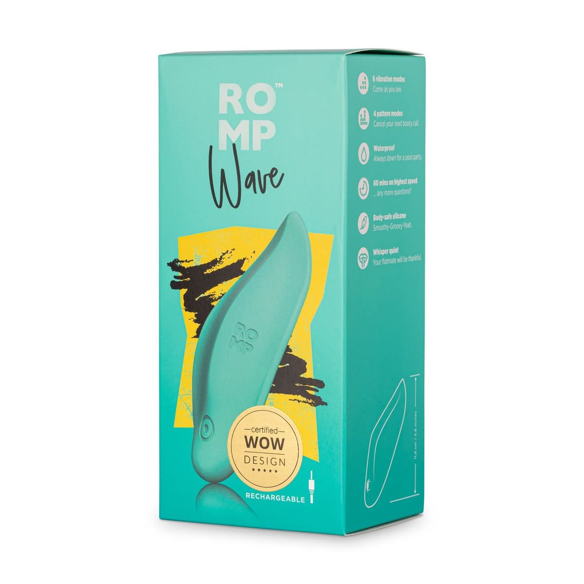 ROMP Wave Lay-on Vibrator - Vulva Vibrators - by ROMP - The Pink Case Sex Shop