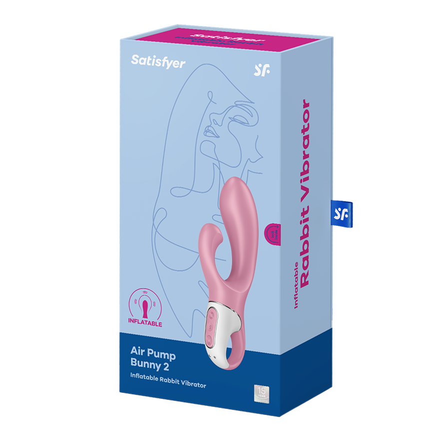 Satisfyer Air Pump Bunny 2 - Rabbit Vibrators - by Satisfyer - The Pink Case Sex Shop