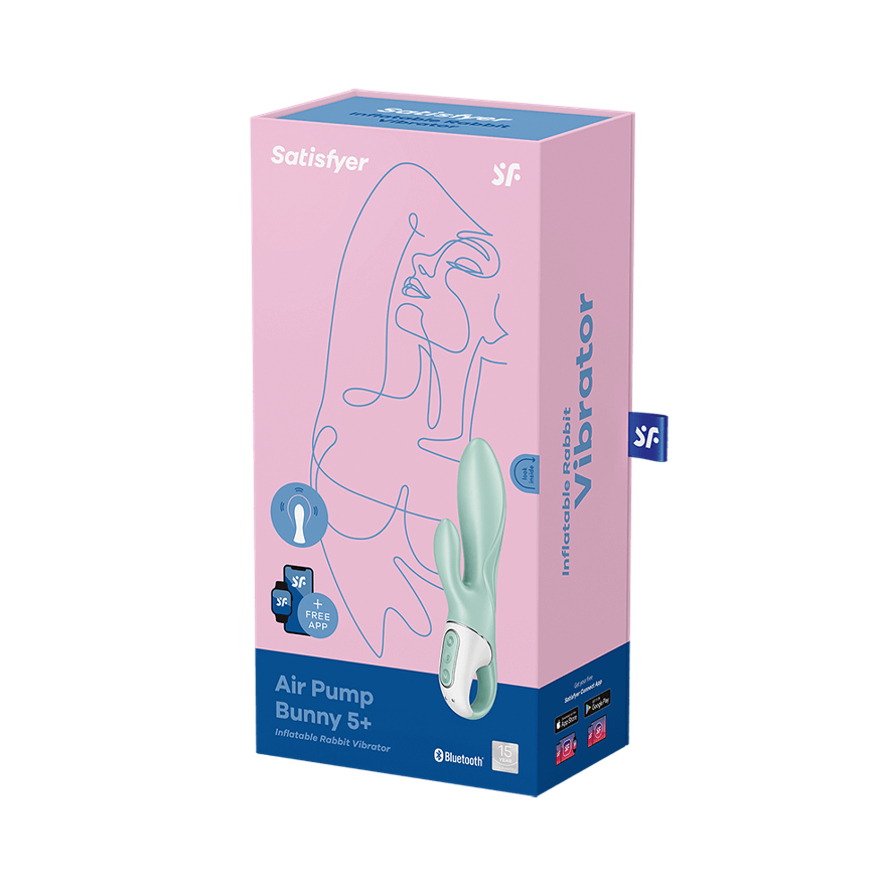 Satisfyer Air Pump Bunny 5 with App - Rabbit Vibrators - by Satisfyer - The Pink Case Sex Shop