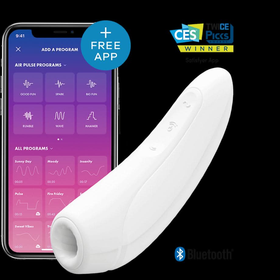 Satisfyer Curvy 1+ with App - Suction Vibrators - by Satisfyer - The Pink Case Sex Shop