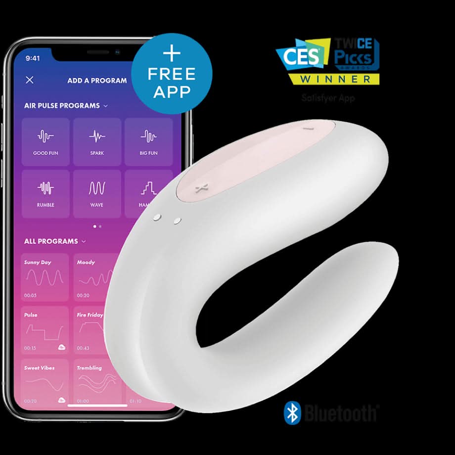 Satisfyer Double Joy with App - Vibrators Type U - by Satisfyer - The Pink Case Sex Shop