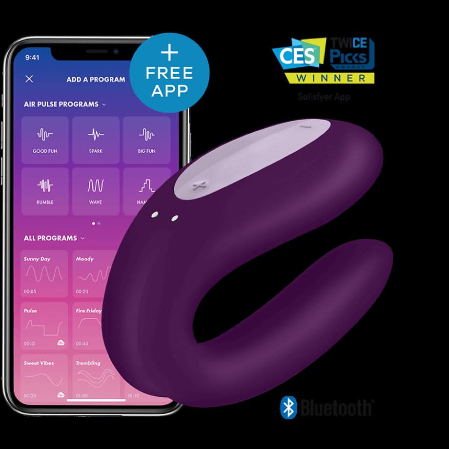 Satisfyer Double Joy with App - Vibrators Type U - by Satisfyer - The Pink Case Sex Shop