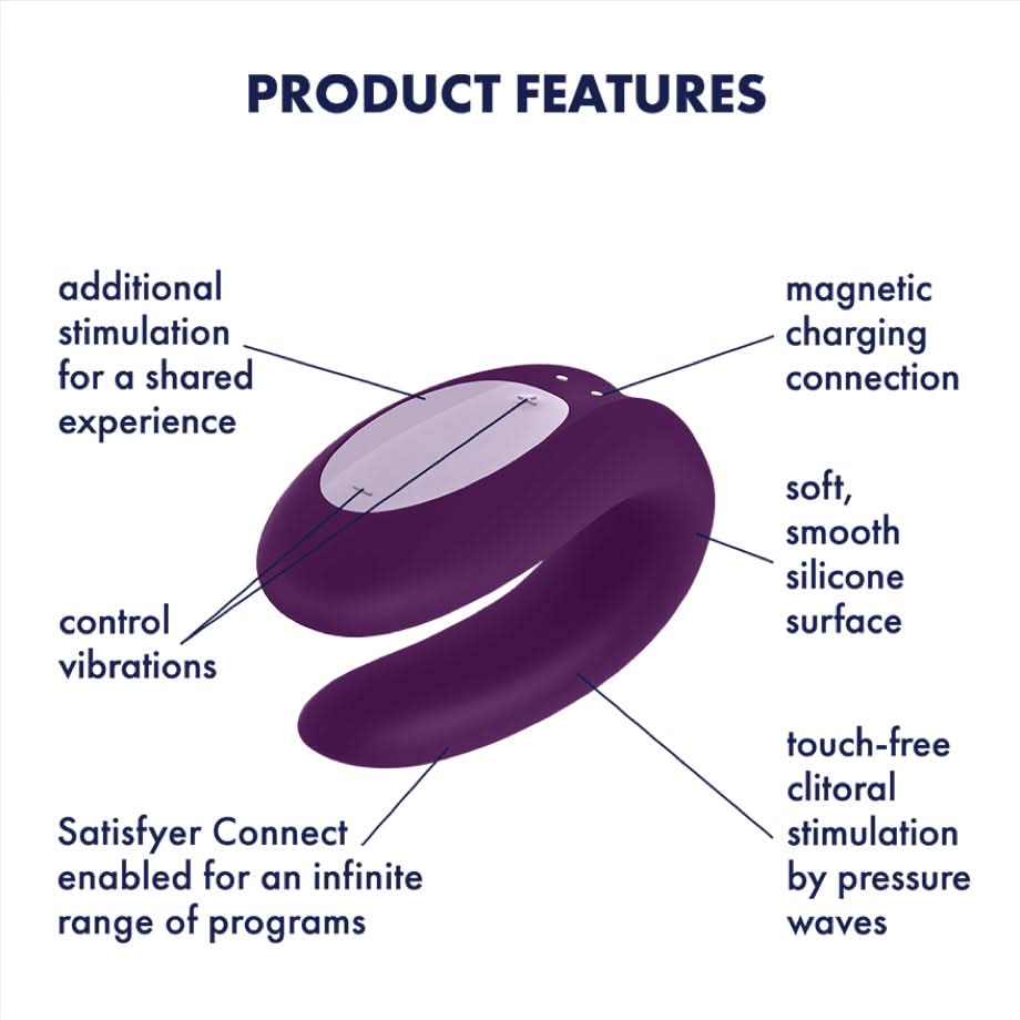 Satisfyer Double Joy with App - Vibrators Type U - by Satisfyer - The Pink Case Sex Shop