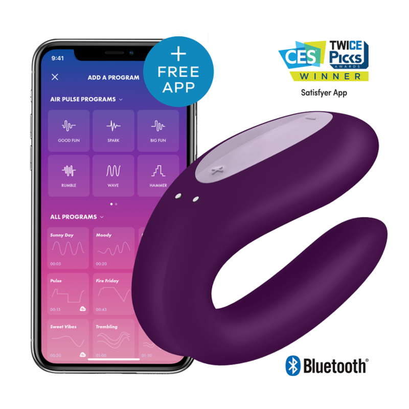 Satisfyer Double Joy with App - Vibrators Type U - by Satisfyer - The Pink Case Sex Shop