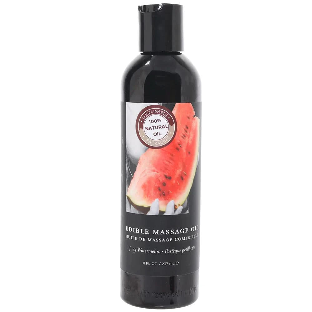 Earthly Body® Edible Massage Oil – Juicy Watermelon 8 oz - Massage Oil - by EARTHLY BODY - The Pink Case Sex Shop