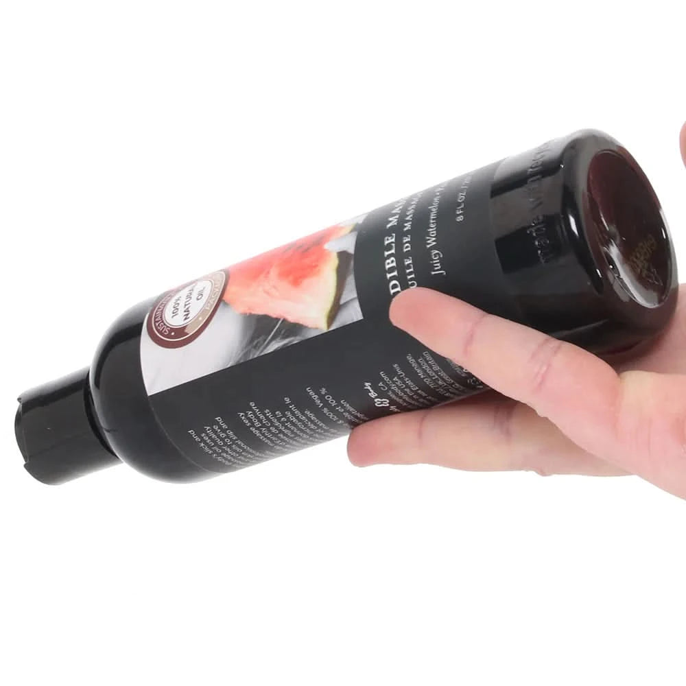 Earthly Body® Edible Massage Oil – Juicy Watermelon 8 oz - Massage Oil - by EARTHLY BODY - The Pink Case Sex Shop