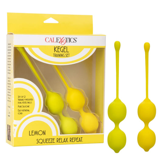 Kegel Training Set – Lemon by Cal Exotics - Ben Wa or Kegel Balls - by CalExotics - The Pink Case Sex Shop