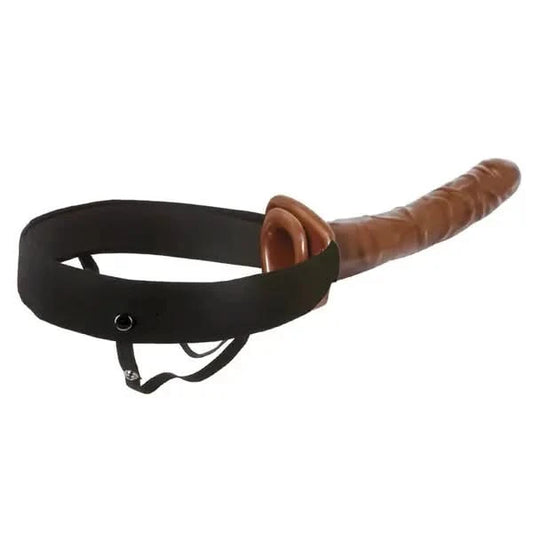 Fetish Fantasy Chocolate Dream Hollow Strap-On 10" - Harnesses - by Pipedream - The Pink Case Sex Shop