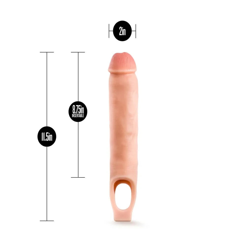 Performance PLUS Cock Sheath Penis Extender 11.5″ – Vanilla - Penile Extension and Sleeves - by BLUSH - The Pink Case Sex Shop