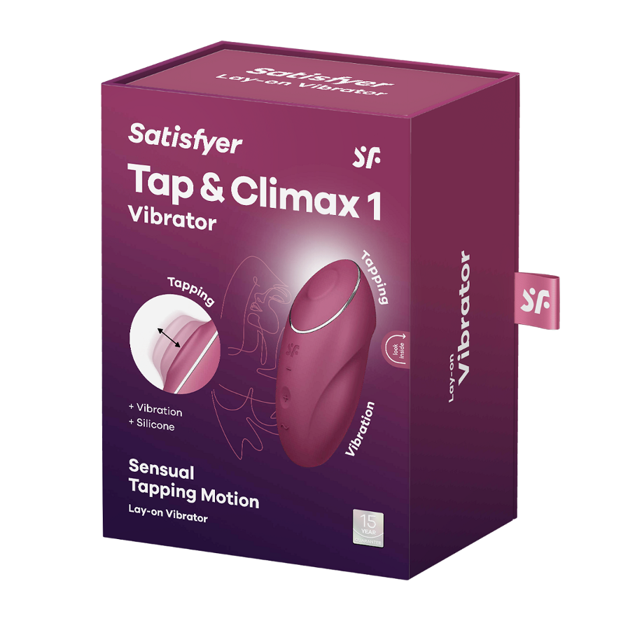 Satisfyer Tap & Climax 1 - Vibrators - by Satisfyer - The Pink Case Sex Shop