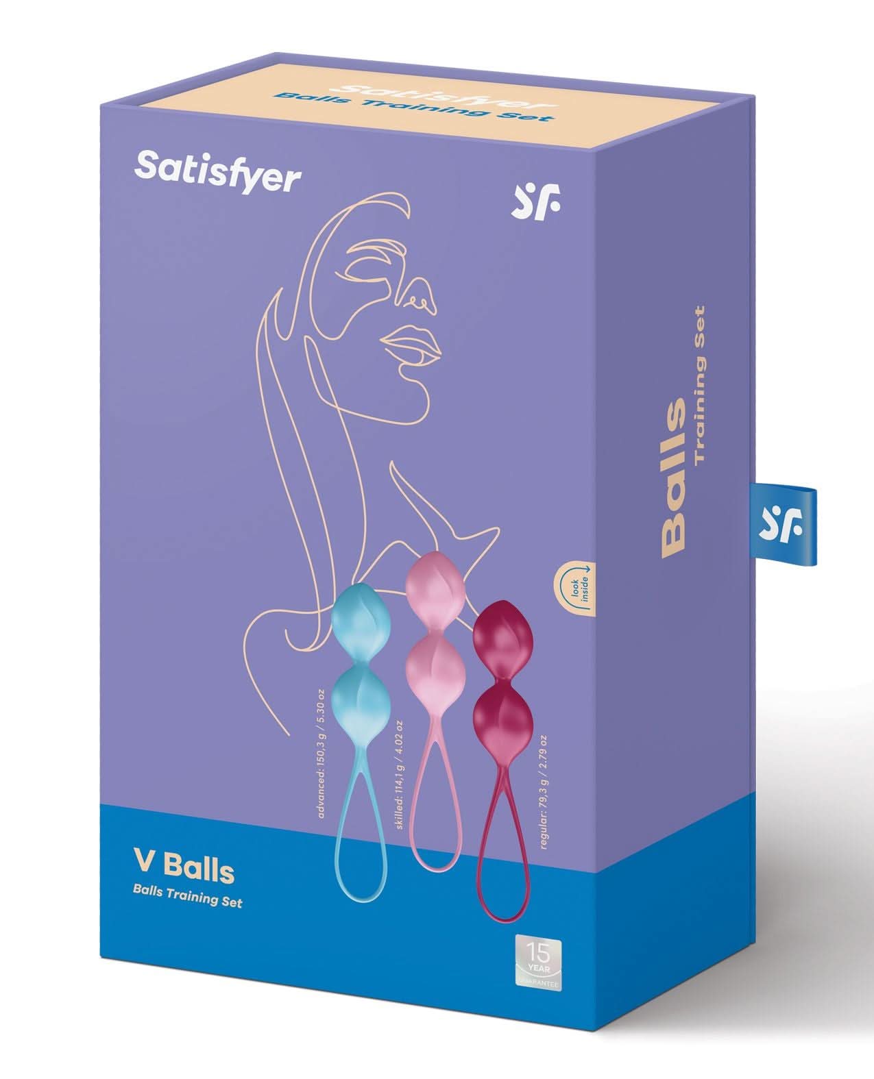 Satisfyer V Balls Training Set - Ben Wa or Kegel Balls - by Satisfyer - The Pink Case Sex Shop
